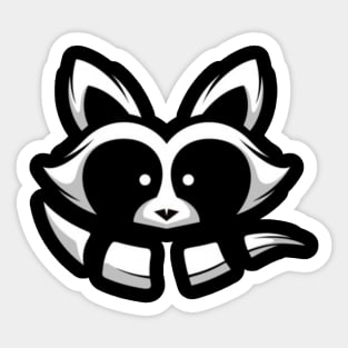 Minimalistic raccoon Sticker